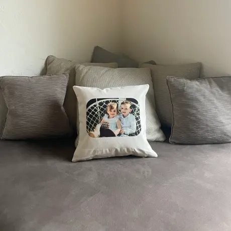 Housse de Coussin Écru Personnalisée (40x40cm)