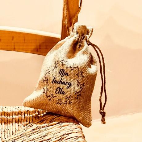 Petit Sac en Toile de Jute personnalisé